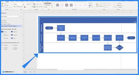 microsoft Visio flowchart layout